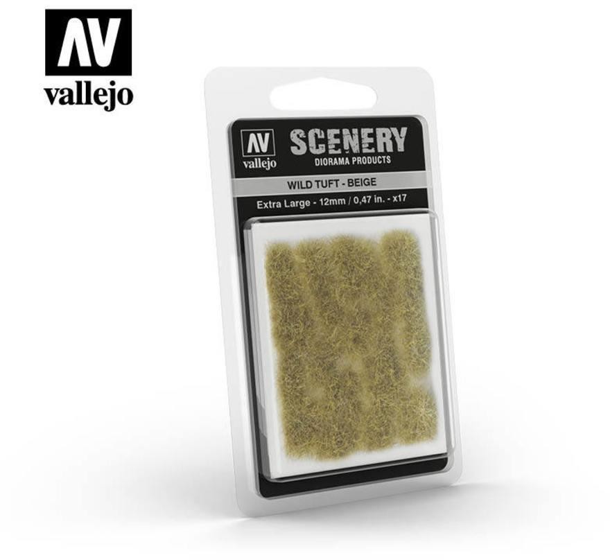 Vallejo Kępki samoprzylepne beżowe - Wild Tuft Beige 12mm / 17 szt. Vallejo SC429