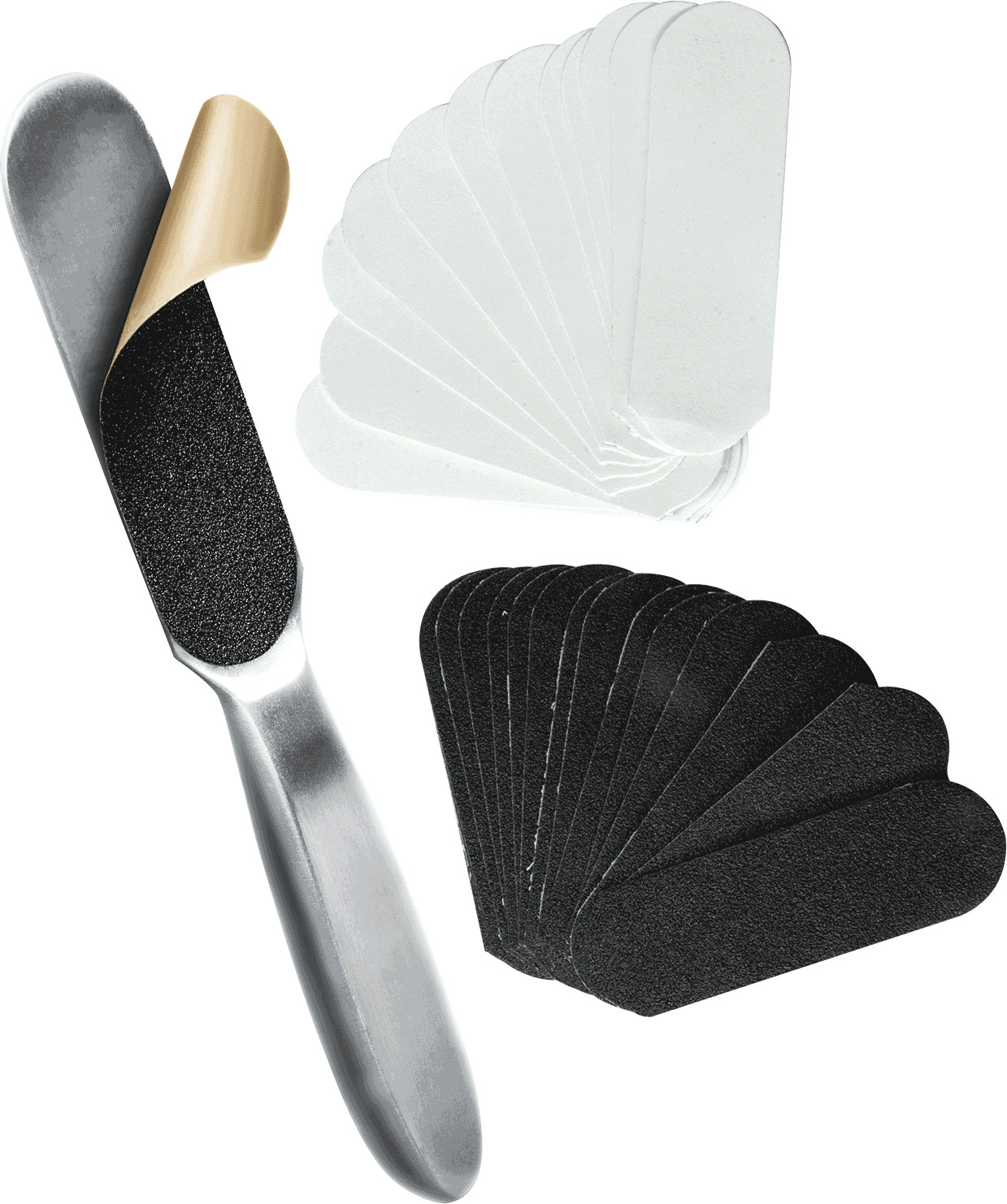 Cuccio Pedicure File | Pilnik ze stali nierdzewnej do pedicure z wymiennymi wkładami)