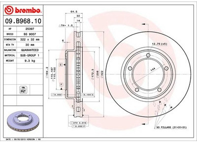 BREMBO 09.B968.11 09.B968.11