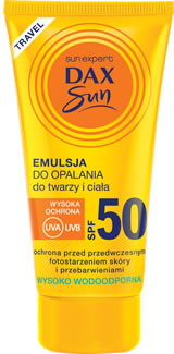 DAX Cosmetics Sun Mini emulsja do opalania SPF 50+, 50 ml 5900525059918