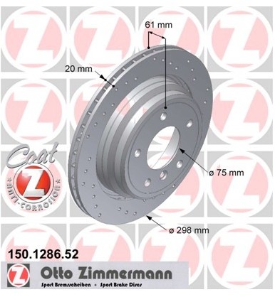 Zimmermann Tarcza hamulcowa 150.1286.52