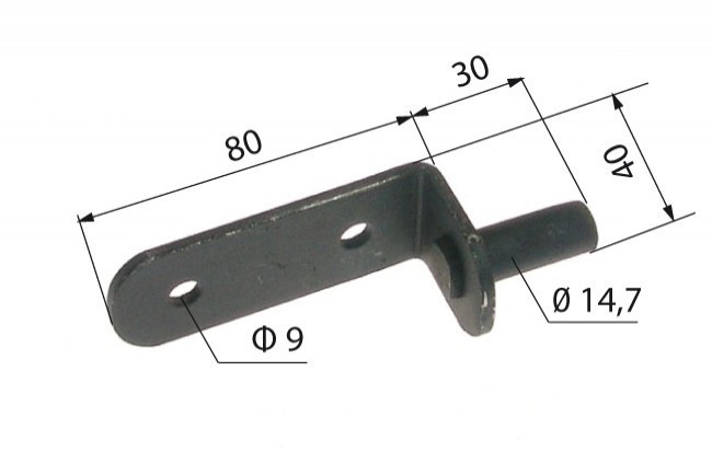 Zaczep budowlany 30/40/60 do przykręcenia fi 14mm
