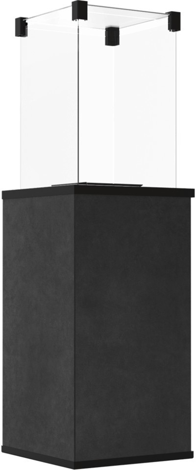 Kratki.pl Ogrzewacz gazowy wolnostojący PATIO spiek kwarcowy BLEND NERO automatyka pilot PATIO/G30/37MBAR/Q/B/N