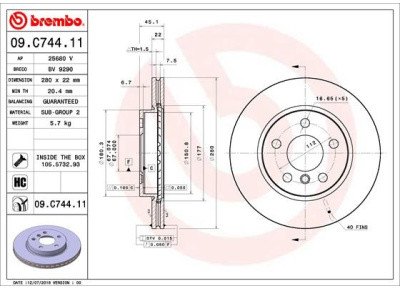 BREMBO 09.C744.11 09.C744.11