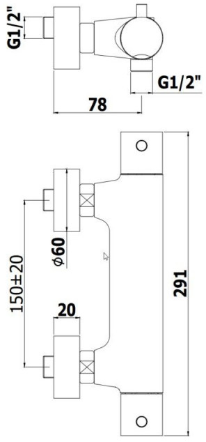 Paffoni Light Bateria prysznicowa ścienna termostatyczna czarny mat LIQ168NO