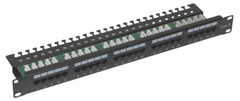 Patchpanel 25 portów RJ45 Utp CAT.3 19