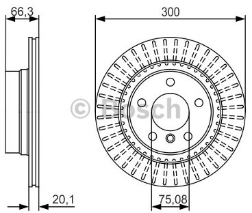 BOSCH Tarcze hamulcowe (komplet 2 sztuk) 0 986 479 044