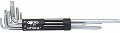 KS Tools Komplet kąt pojemnik na klucze 151.2380 Classic 3-in-1 TX, wyjątkowo długie, 8-częściowy, T10-T50