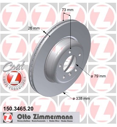 Zimmermann Tarcza hamulcowa 150.3465.20