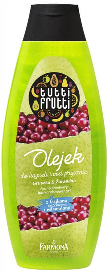 Tutti Frutti Gruszka & Żurawina olejek do kąpieli i pod prysznic 425ml