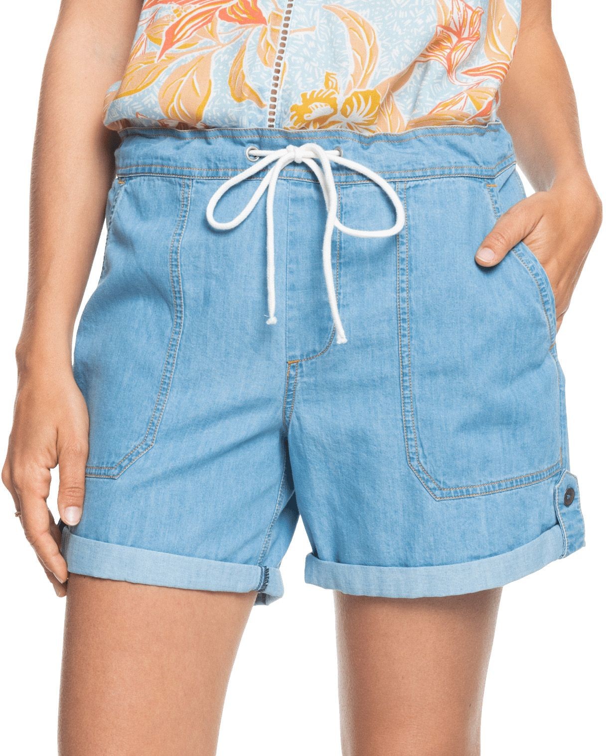 ROXY spodenki damskie ROXY MILADY BEACH SHORTS Light Blue BFN0