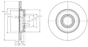 Delphi Tarcza hamulcowa BG3416