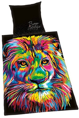 Herding zestaw pościeli Bureau artistique Loewe, satyna, wielokolorowa, 200 x 140 cm 4707401077