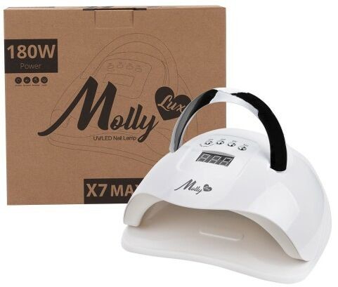 Allepaznokcie Lampa do paznokci UV/LED 180W do lakierów hybrydowych żelowych MollyLux X7 MAX biała