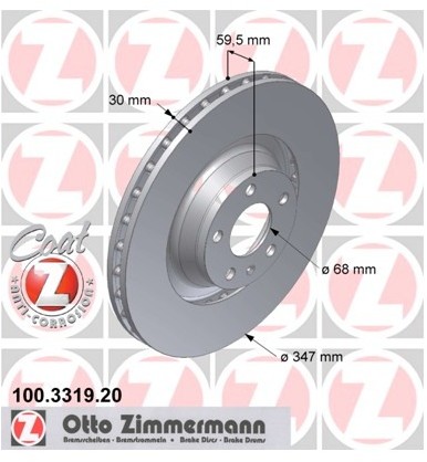 Zimmermann Tarcza hamulcowa 100.3319.20