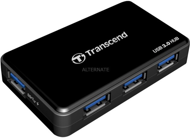 Transcend HUB3 5000 Mbit/s Czarny, Hub USB