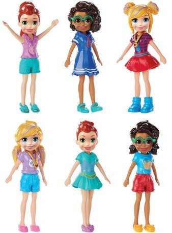 Mattel Mini lalka mata - GCD63 - Polly Pocket lalka sort. (1 sztuka)