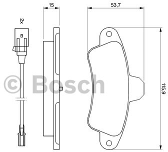 Bosch Zestaw klocków hamulcowych, hamulce tarczowe 0 986 460 991