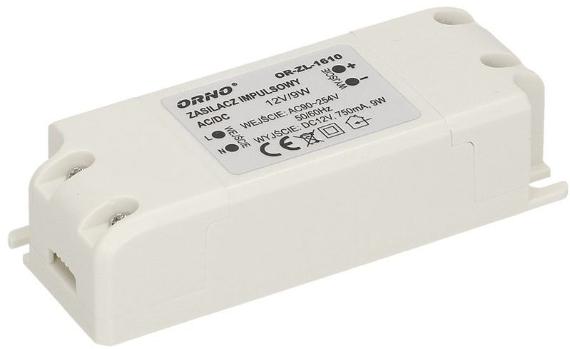 Orno Zasilacz do oświetlenia LED ZL-1610 12V 9 Watt)