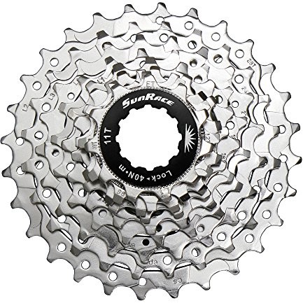 Shimano SunRace kaseta zębatek csr919 Mod. 14 9-biegowa HG, High Tensile nierdzewna, nikiel, platynowany, kompatybilny z waga 273 G 12-13 14 15 17 19 21 23 25 z. SR969BQN
