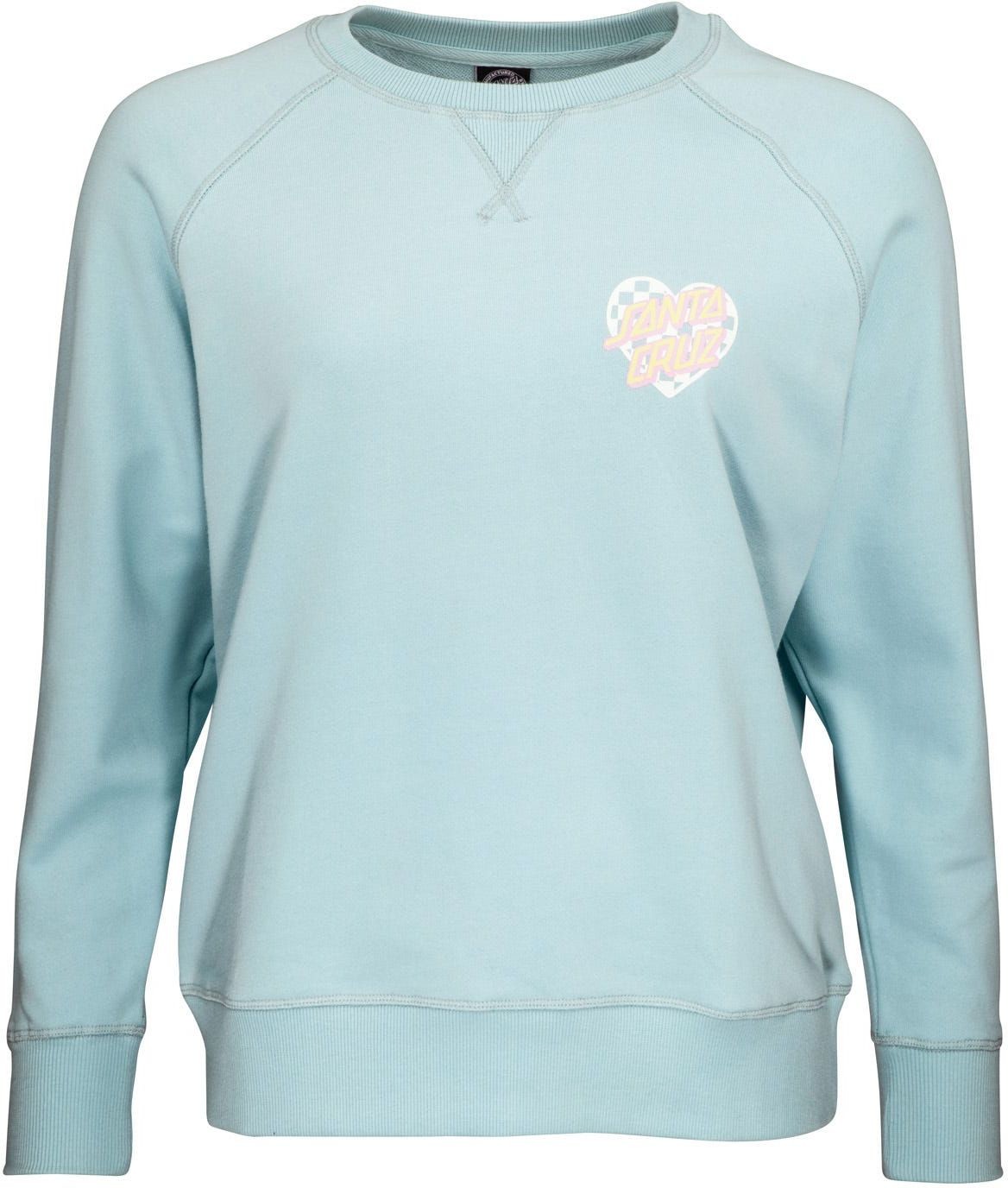 Santa Cruz bluza damska HEART DOT CHECK CREW Sea Blue