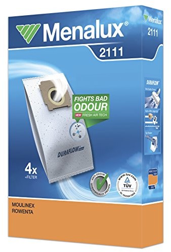 Menalux 2111 4 worki do odkurzacza syntetyczne Duraflow do Moulinex/Rowenta, do Rowenta RO 24, RO 26, RO 52. 900166150