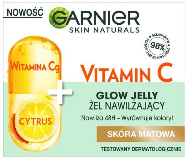 Garnier Skin Naturals Vitamin C Glow Jelly żel nawilżający do twarzy Witamina Cg + Cytrus 50ml 109190-uniw