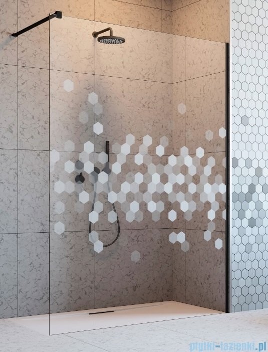 Radaway Grawer na szkle dla kabin wzór Heksagony