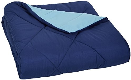 AmazonBasics dwustronna narzuta pikowana, z mikrofibry, Navy/Blue, 135x200 cm 2017041907