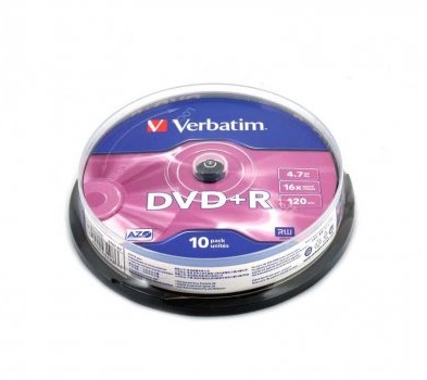 Verbatim DYSKI DVD+R 4.7GB 16x 10PK DVD+RVERB 43498 10P