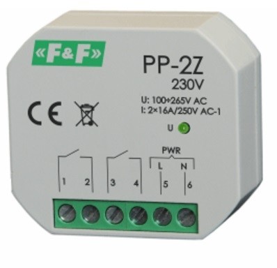 F&F Przekaźnik elektromagnetyczny PP-2Z 230V PP-2Z-230V