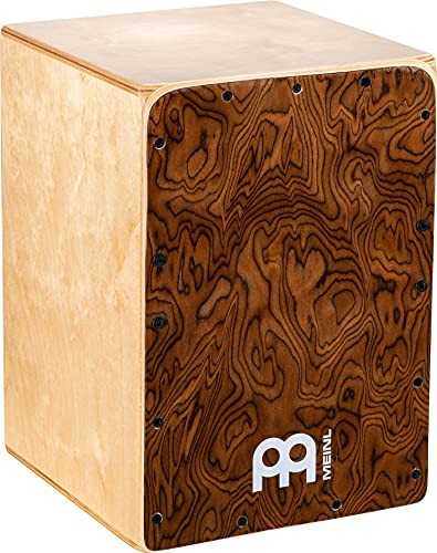 Meinl Percussion Percussion Bęben Cajon z wewnętrznymi włosami wyprodukowano w Europie kompaktowy rozmiar drewna brzozowego bałtyckiego, 2-Lata gwarancja (JC50BW) JC50BW