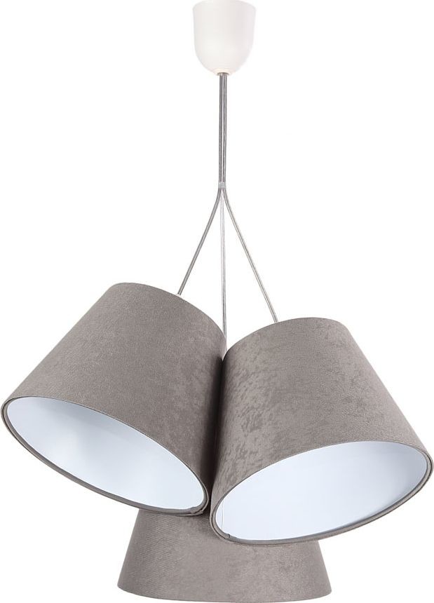 Szaro-biała lampa wisząca dzwonki G9-T12