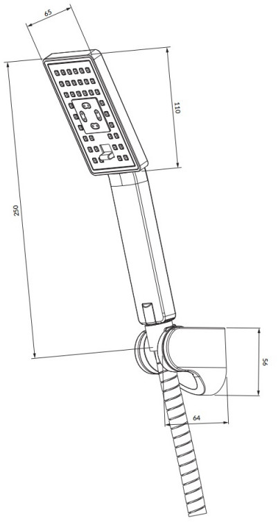 Omnires JimJim Zestaw prysznicowy natynkowy grafitowy JIMJIM-PGR