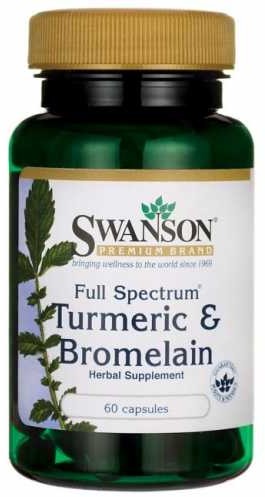 SWANSON Kurkuma z bromeliną FS Turmeric & Bromelain 60 kapsułek