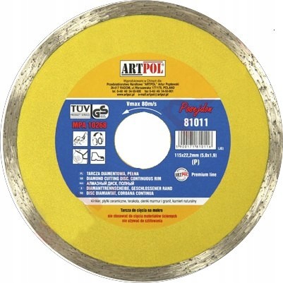Tarcza Diamentowa 200 x 25,4/22,2mm Pełna /ar