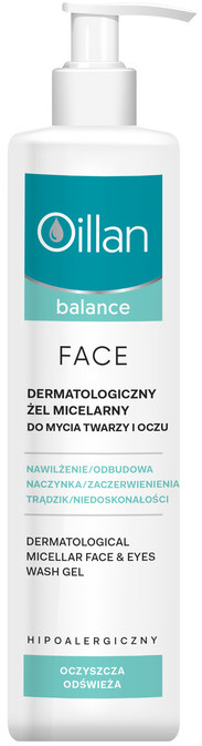 Oceanic Oillan Balance Face dermatologiczny żel micelarny do mycia twarzy i oczu 250 ml