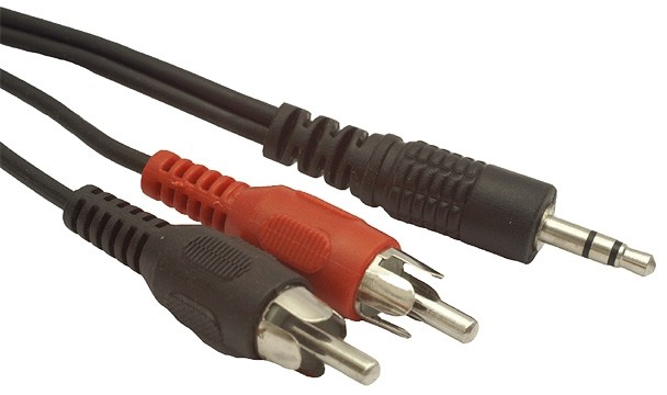 Kabel Mini Jack do 2x Rca Chinch 1,8m dł Stereo