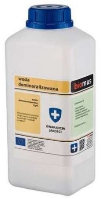 BIOMUS SPÓŁKA Z OGRANICZONĄ ODPOWIEDZIALNOŚCIĄ Woda demineralizowana 1l