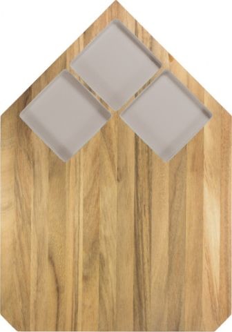 NoName Deska do krojenia deska do krojenia Pau 40,5 x 28,5 x 2,5 cm drewno naturalny/szary twm_610375