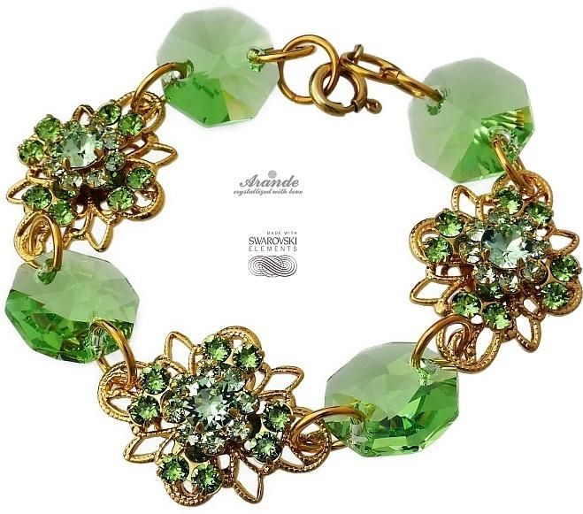 Swarovski Arande UNIKAT BRANSOLETKA PERIDOT VENUE GOLD 4263585748
