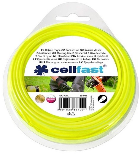 cellfast S&Garden S&Garden Żyłka tnąca Kwadratowa 3mm x 15m