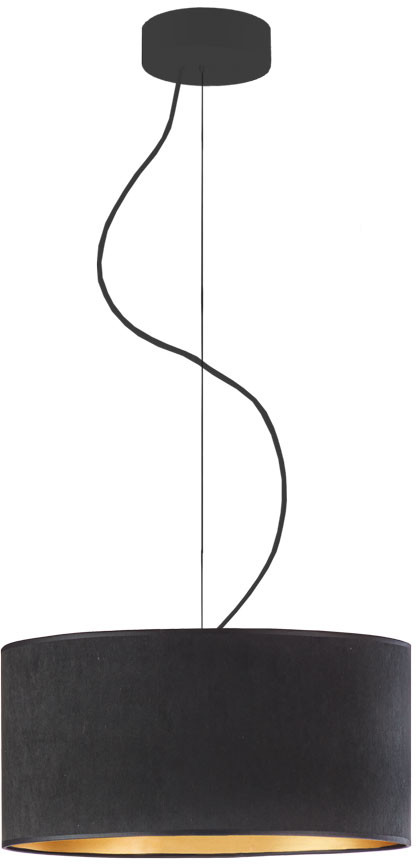 LYSNE Żyrandol z welurowym kloszem o złotym wnętrzu HAJFA VELUR fi 30 cm 14529V/511