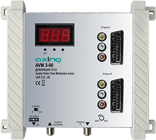 Axing AVM 3  00 Twin audio-wideo Modulator UHF Mono na 2 przemysłowa 7611682001716