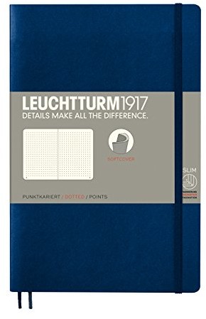 Leuchtturm 1917 B6 Soft Cover notebook, 5 by 7.5 inches, 123 dotted Pages, granatowy (marynarski) (358318) 358318