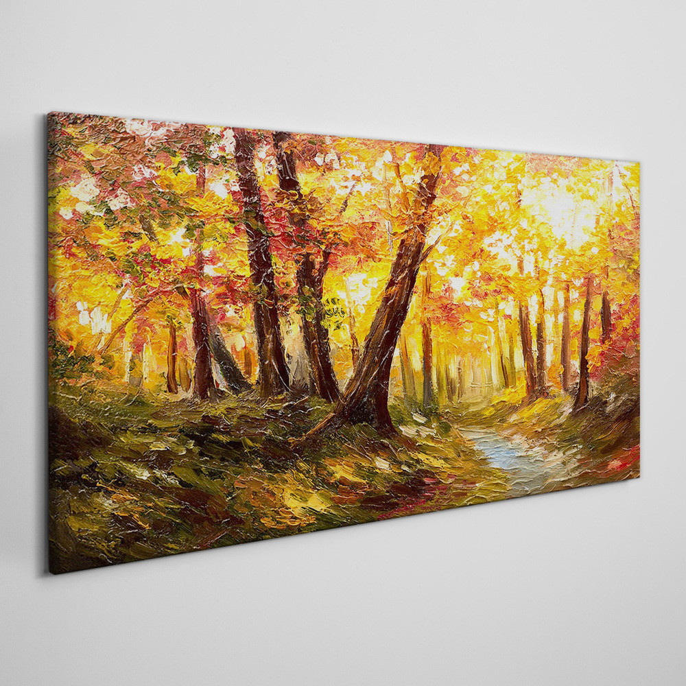 PL Coloray Obraz Canvas las Jesień Liście Natura 120x60cm