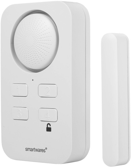 Czujnik otwarcia okna i drzwi z syreną i klawiaturą SMA-40252