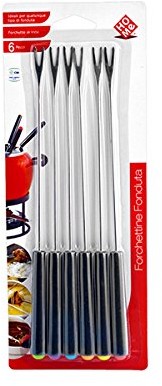 Home widelczyki do fondue, 6 sztuki, ze stali nierdzewnej, czarny 8847700