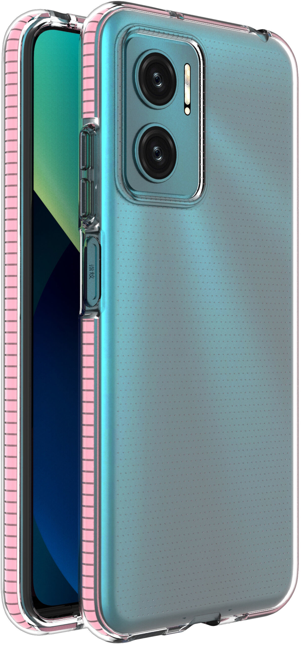 Hurtel Spring Case pokrowiec żelowe etui z kolorową ramką do Xiaomi Redmi 10 jasnoróżowy