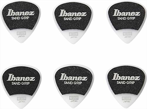 Ibanez Flat Pick Sand Grip - biały 6 sztuk (PPA16MSG-WH), Medium (0,8 mm) PPA16MSG-WH